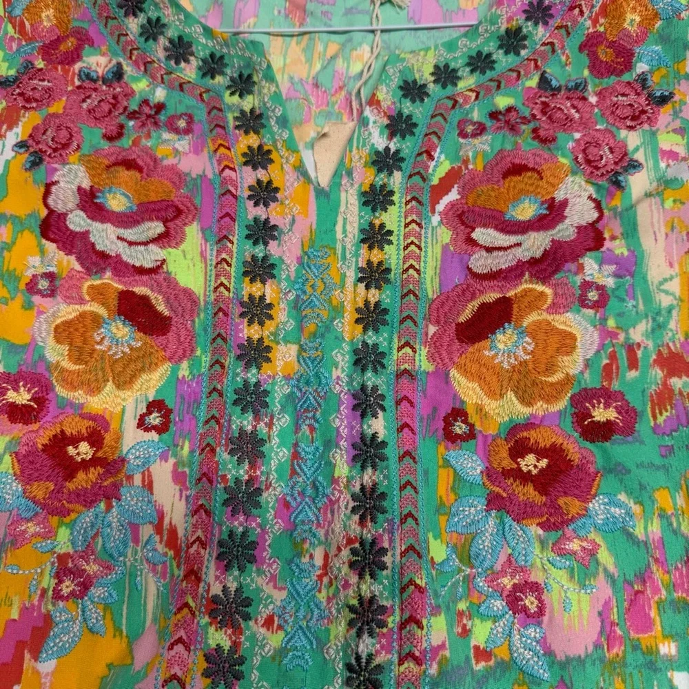 Savanna Jane Arcadia  Floral Embroidered Tunic size 1X nwt - Picture 8 of 10